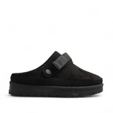 Europeon Union Women Black Chamois Mules #3228